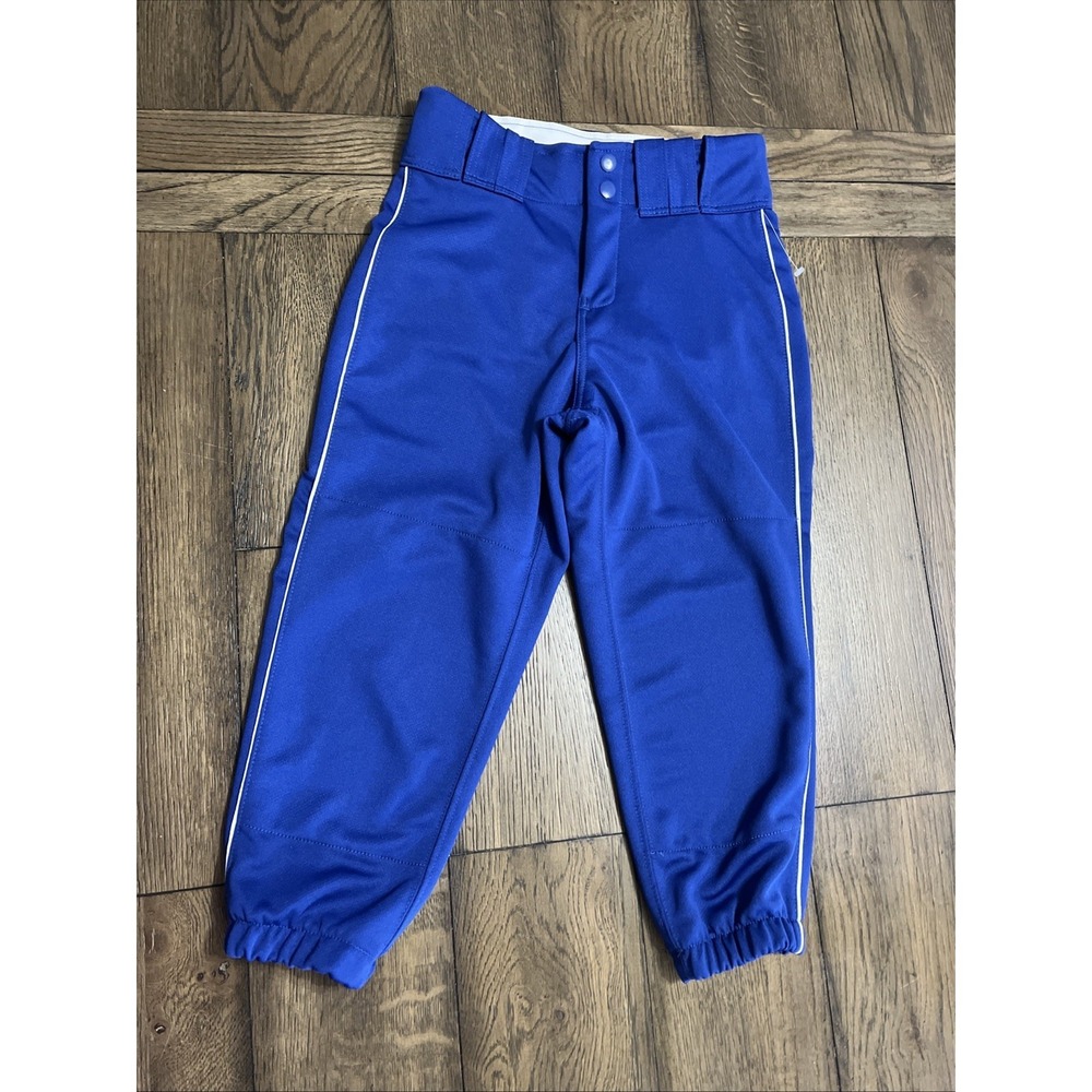 BOOMBAH Sz 26x19 Mens Womens Royal Blue, White Strip Softball Pants Knickers